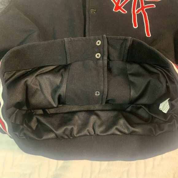 KREW KF Varsity Rib Knit One of Us Jacket Size Medium - Picture 6 of 8